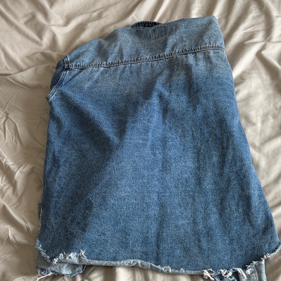 wild fable Washed Blue Denim Button-Front Jacket - Picture 5 of 5